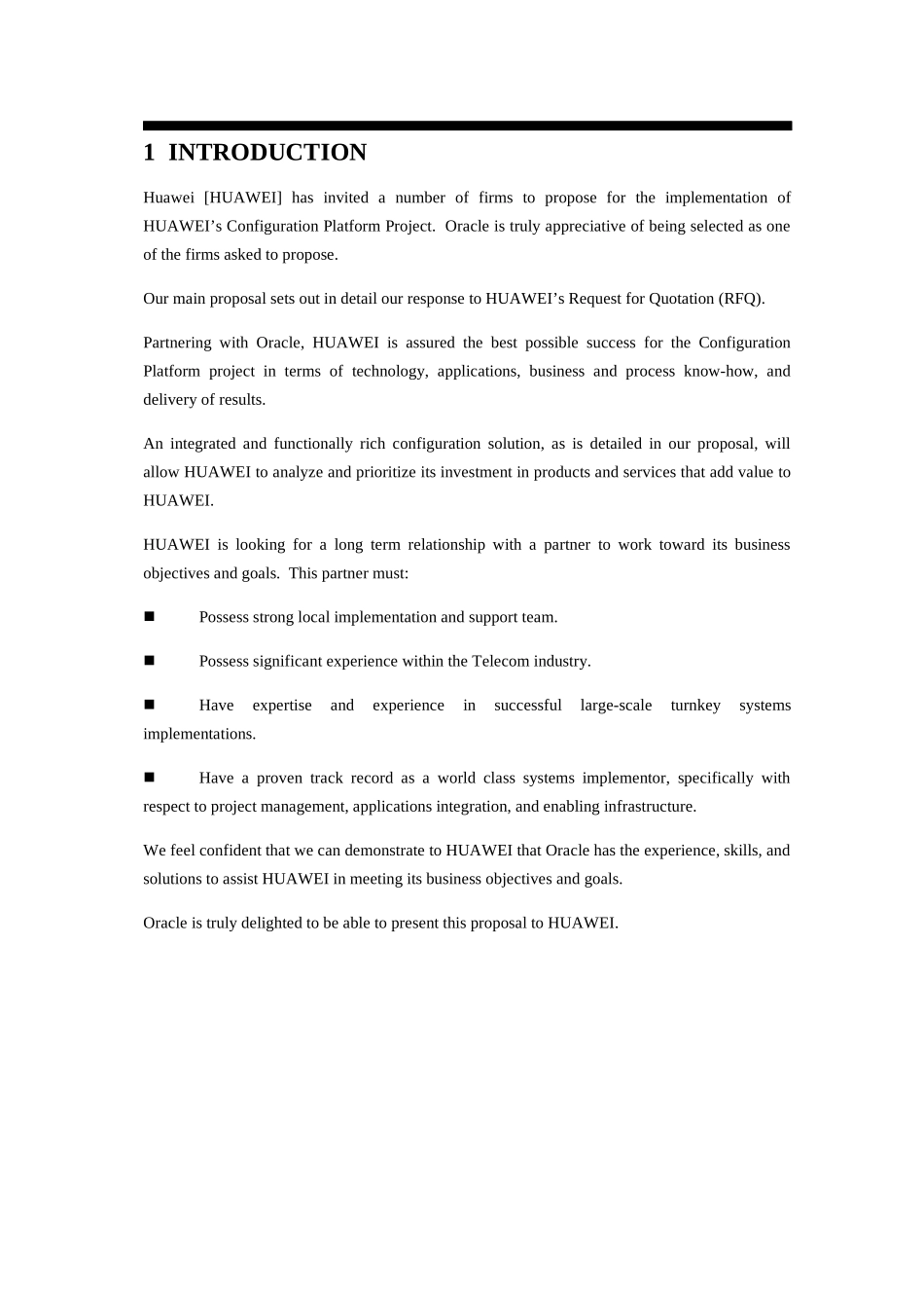 oracle做的华为项目建议书_第3页