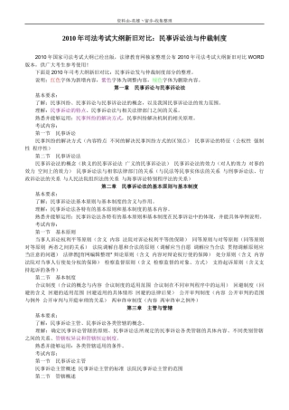 【司法考试】hasuploaded_X年司法考试民事诉讼法与仲裁制度大纲