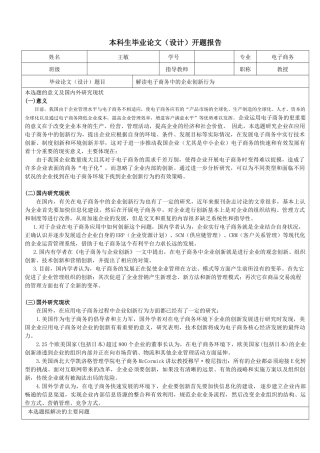 解读电子商务中的企业创新行为