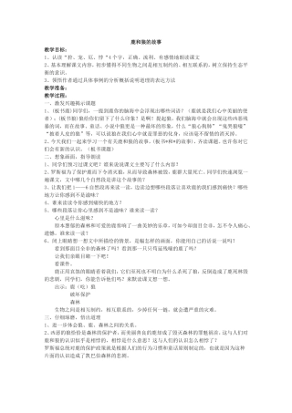 《鹿和狼的故事》教案