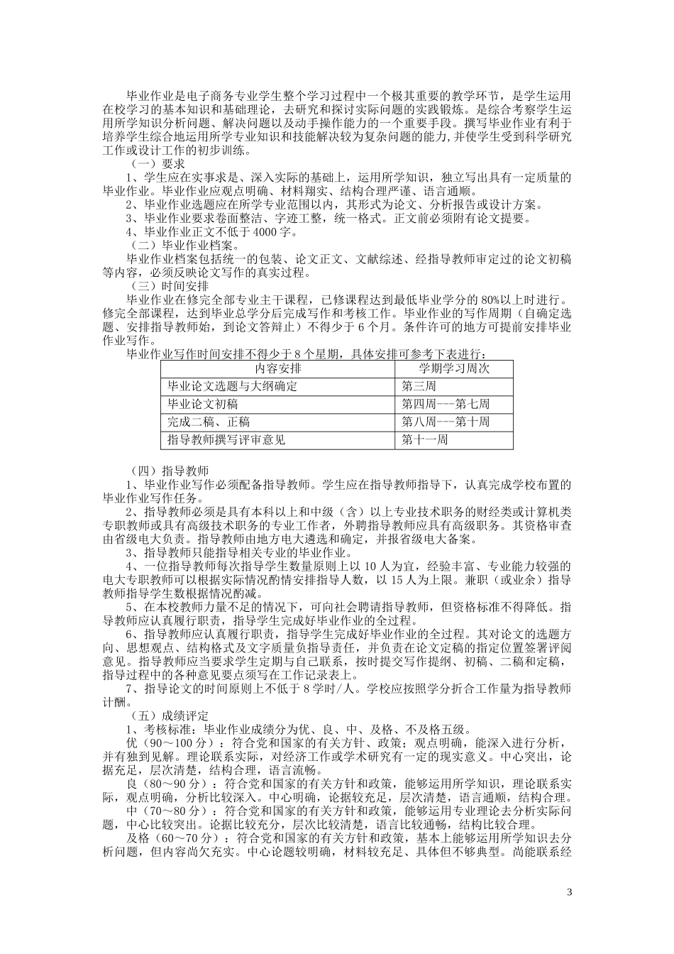电子商务（专科）专业实践教学实施方案_第3页