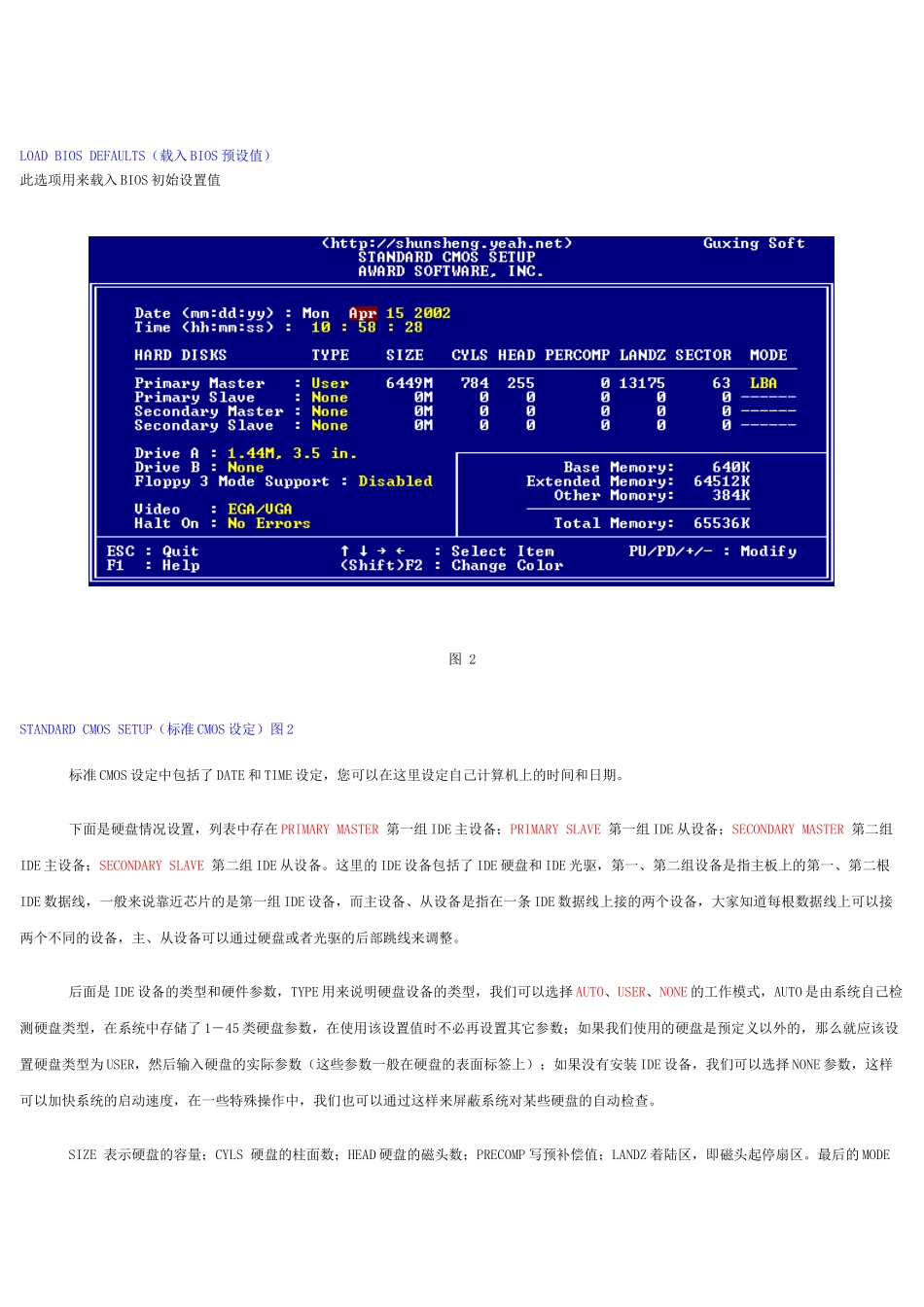 AWARDBIOS程序图解教程_第2页
