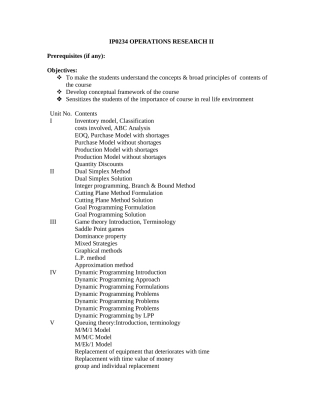 IP0234 OPERATIONS RESEARCH IIdoc