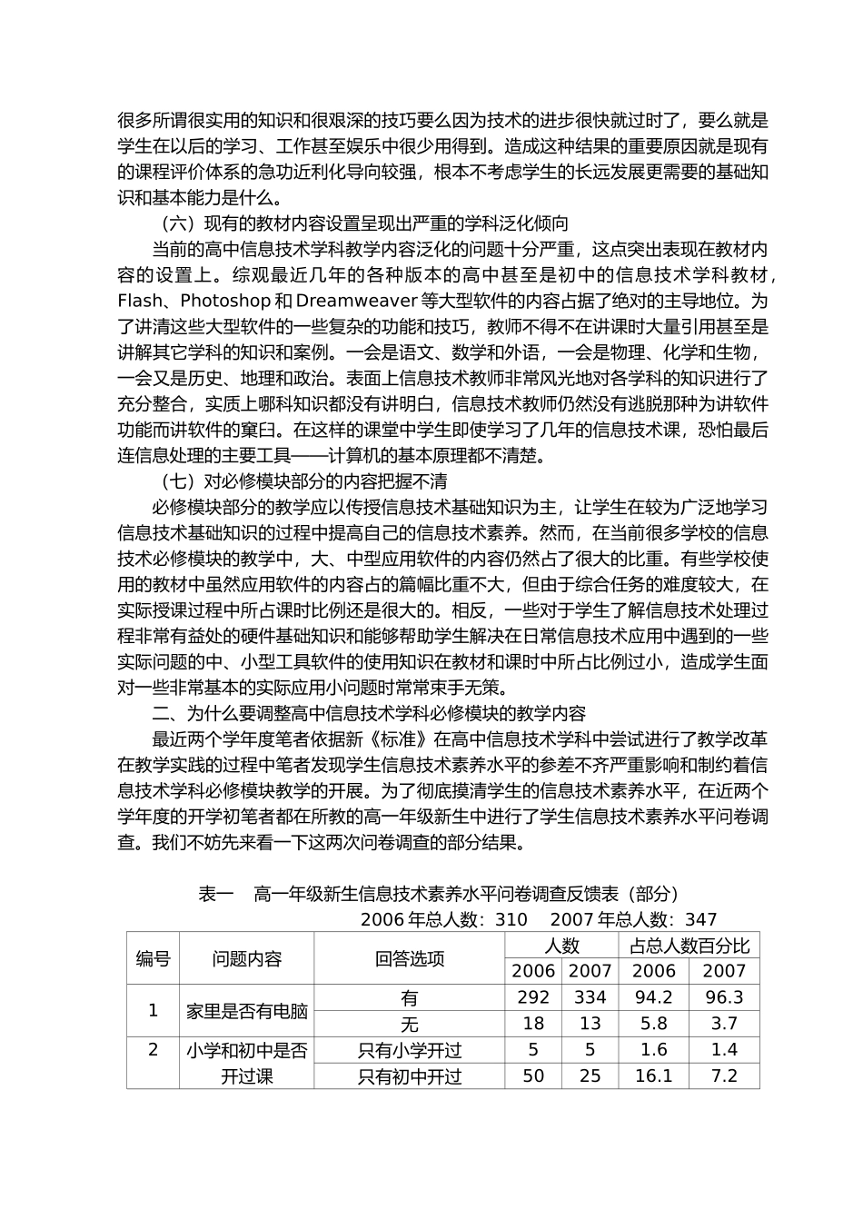 高中信息技术学科必修模块教学的实践与思考_第3页