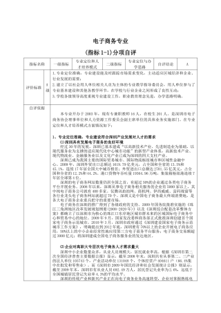 电子商务专业评估报告
