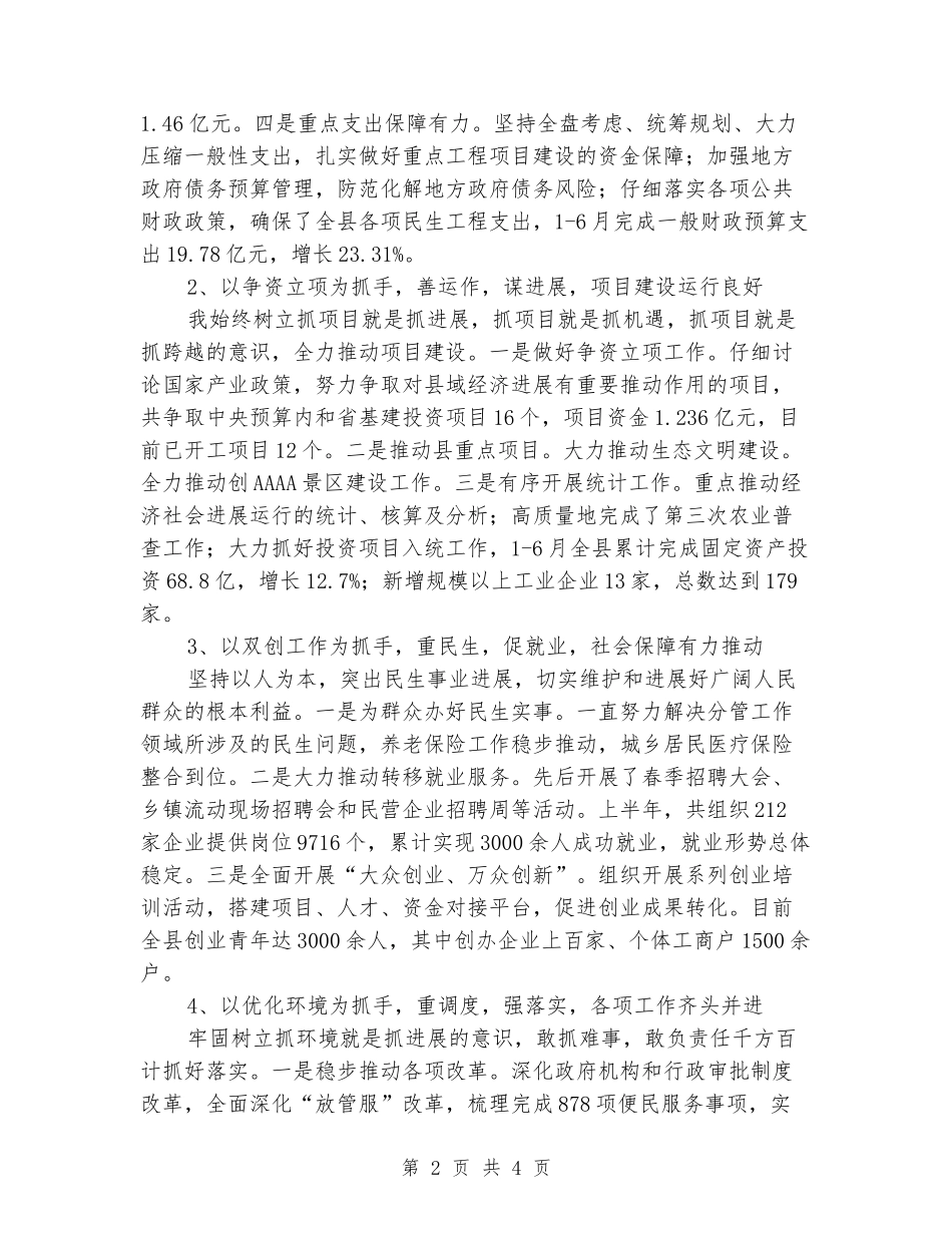 政府领导个人工作总结_第2页