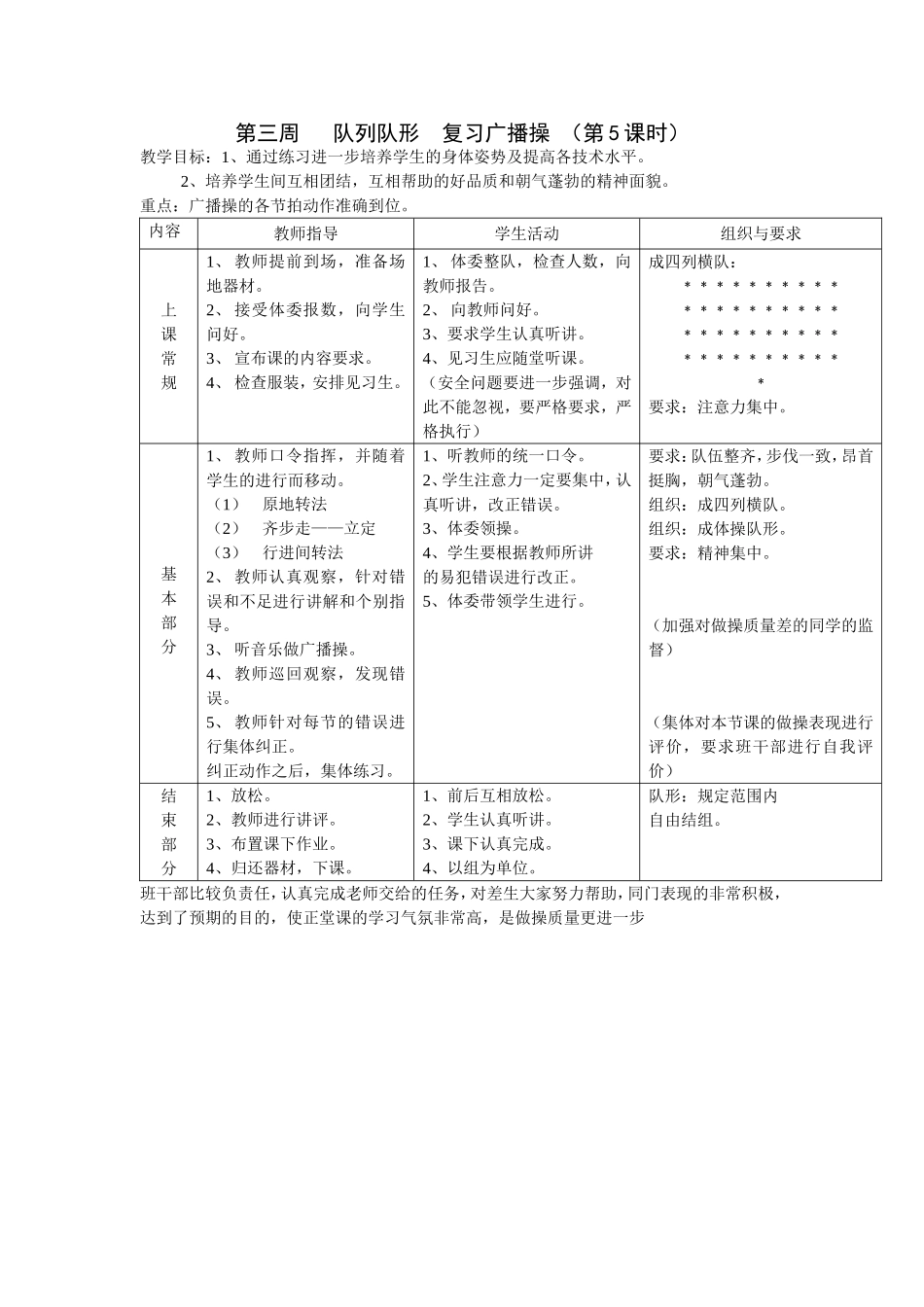 队列队形复习广播操（第5课时_第1页