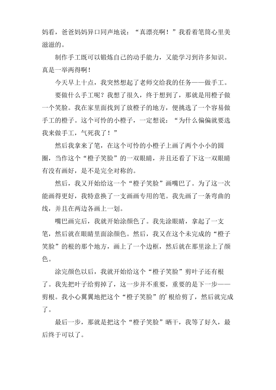 手工制作作文八篇_第2页