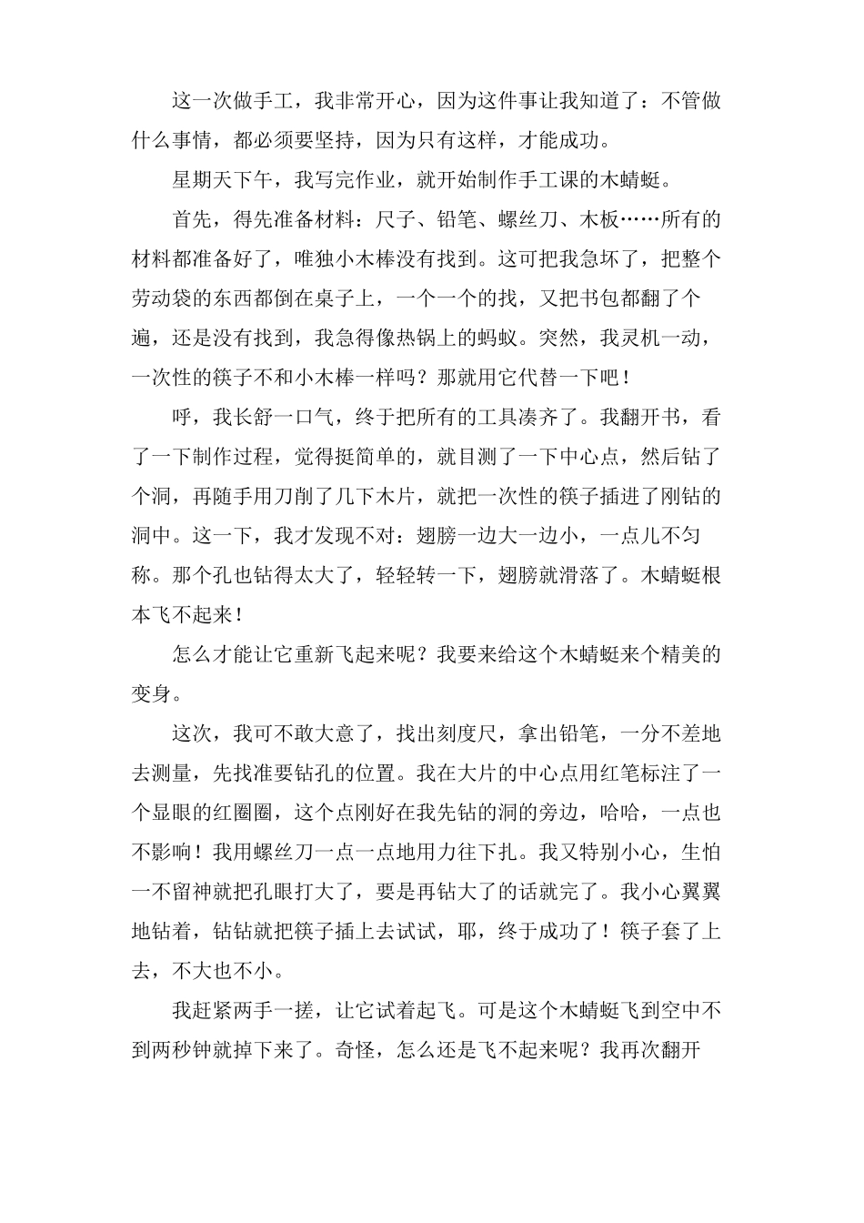 手工制作作文八篇_第3页
