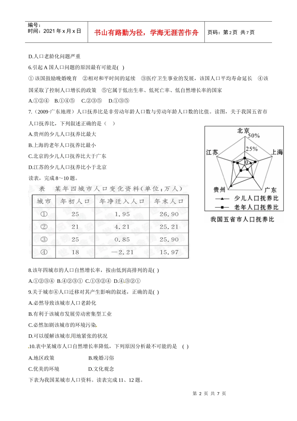 第1章 单元质量评估(1)(人教版必修2)1_第2页
