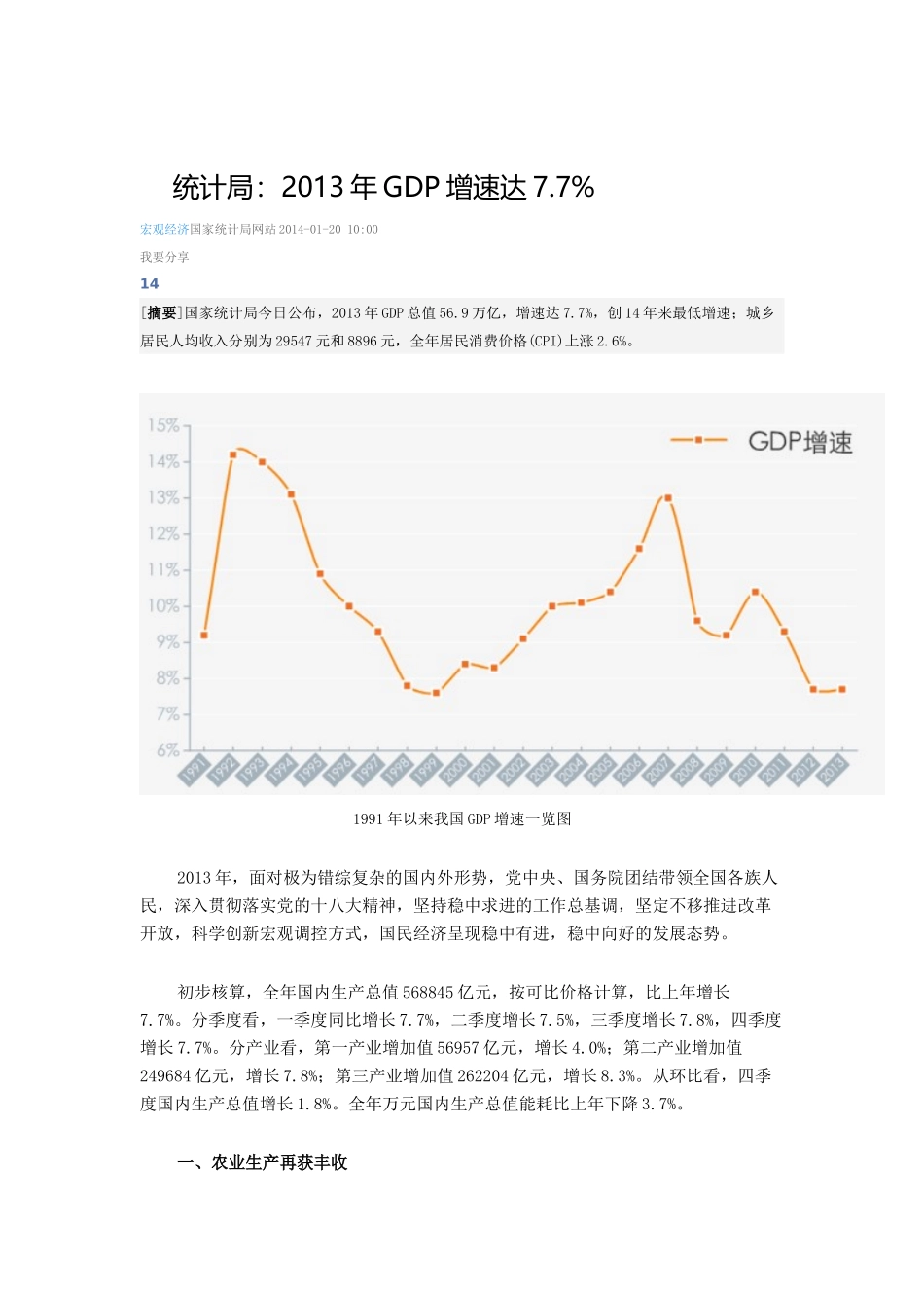 统计局XXXX国家经济统计数据_第1页