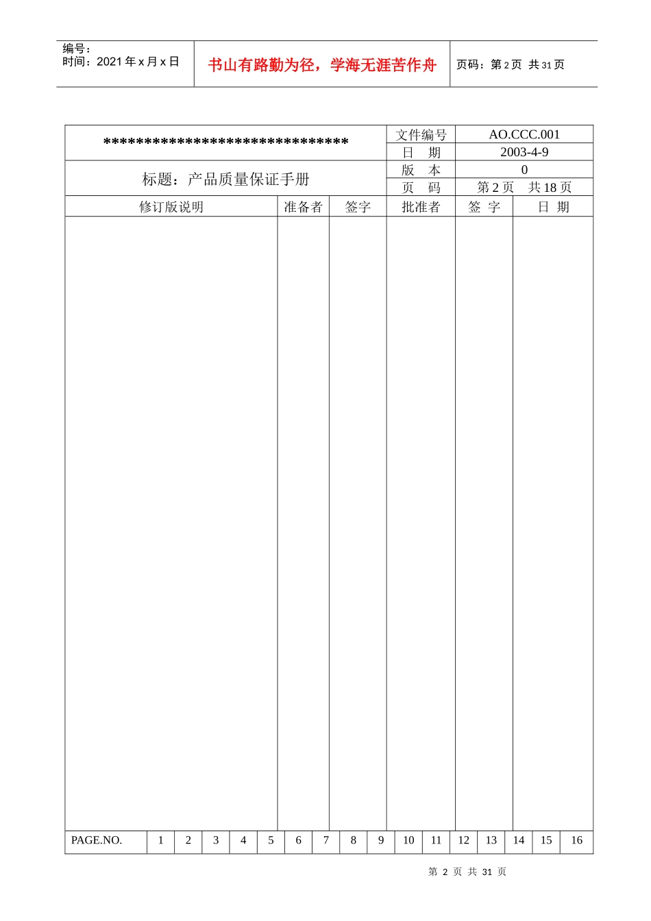 产品质量保证手册_第2页