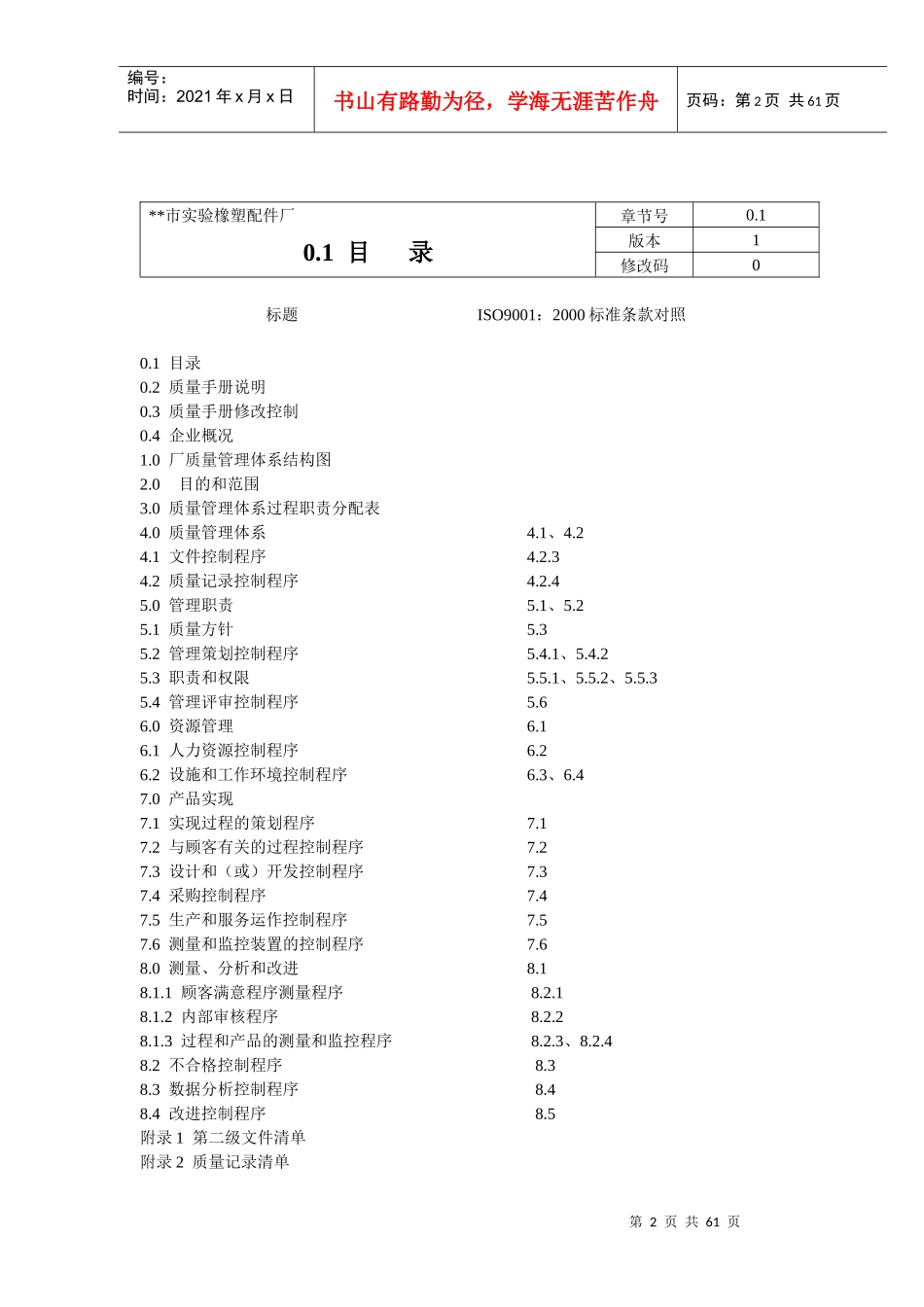 某市实验橡塑配件厂质量管理体系--dqy0423_第2页
