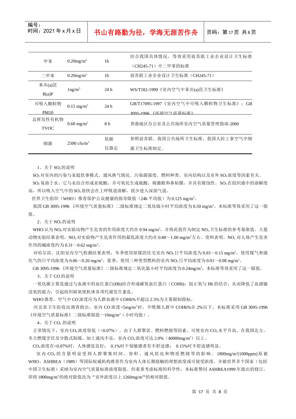《室内空气质量标准》编制说明_第2页