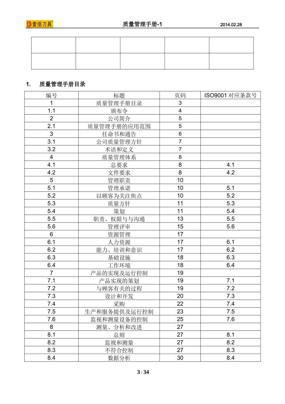 YB-MA-01质量手册_第3页