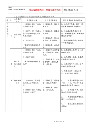 结构专业施工图审查内容及质量控制要求