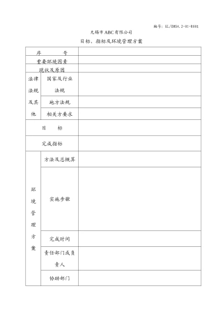ISO14000表单