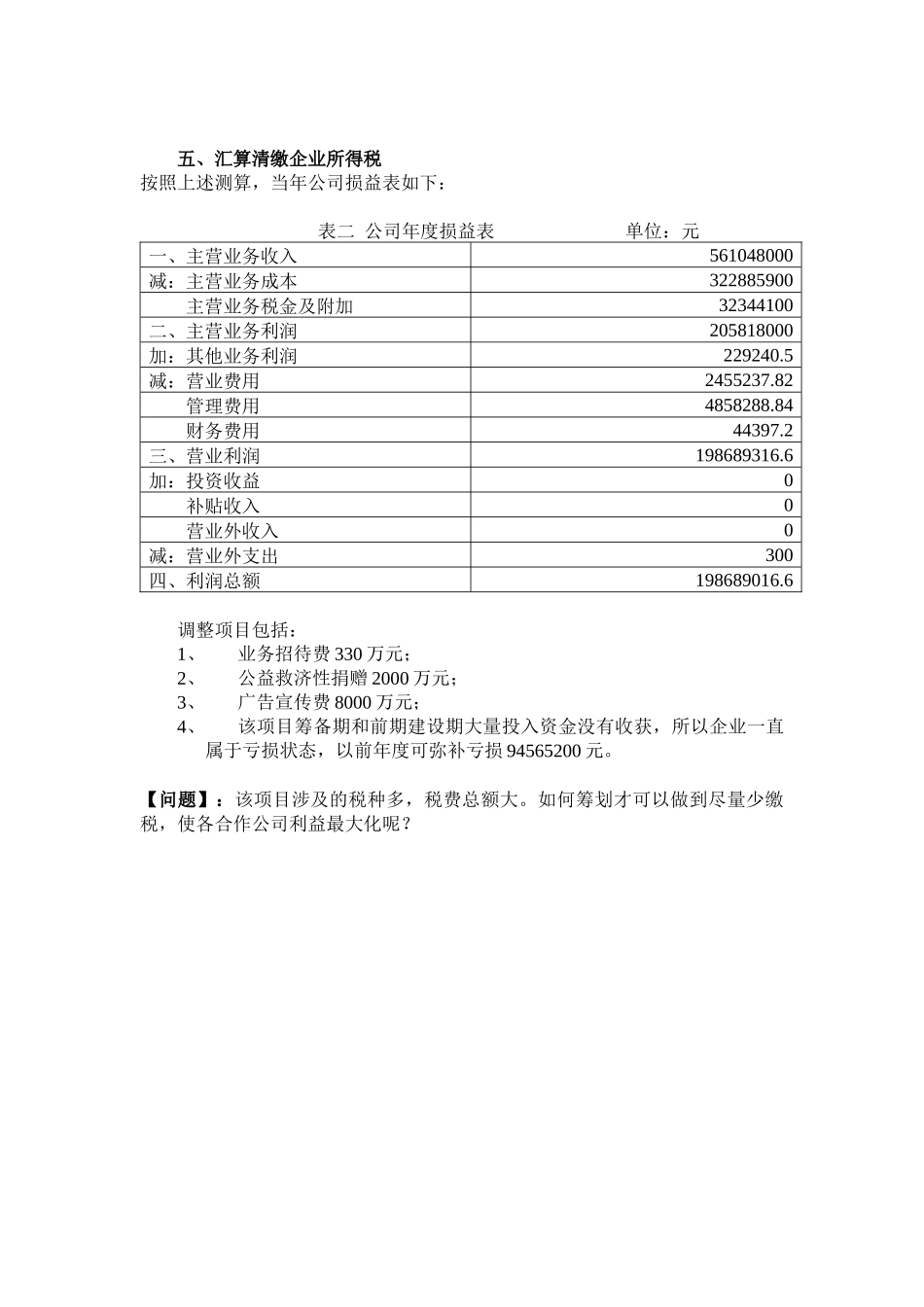 税收筹划案例分析试题_第3页