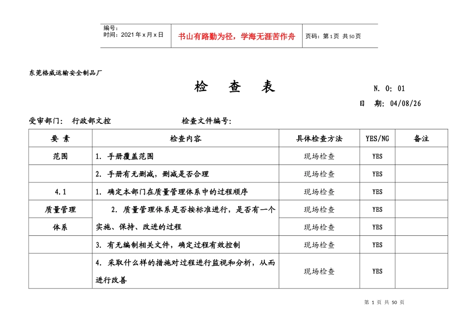 内部质量检查表1_第1页