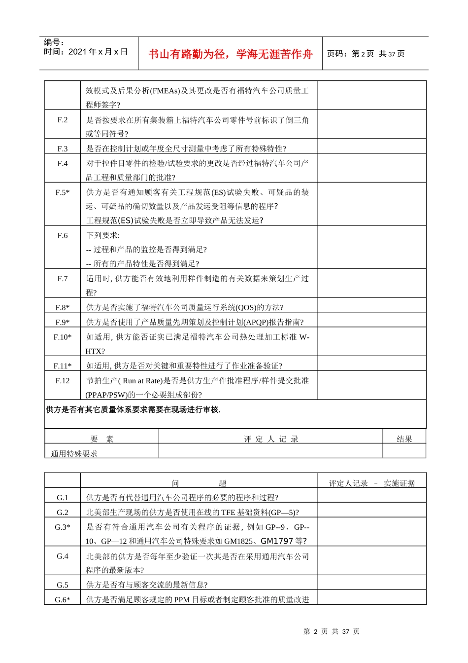 QSA内部品质稽核查核总表(1)_第2页
