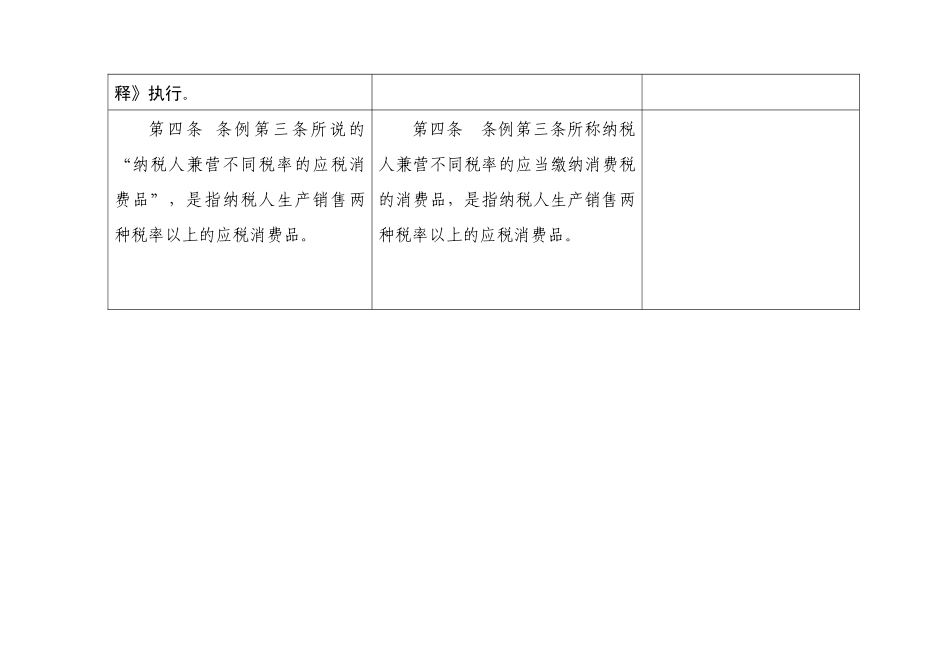 消费税暂行条例实施细则修改前后对照表_第3页