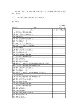三、现金流量表列报格式及有关内容说明-中华会计网校——会