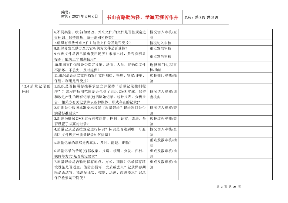 质量管理体系审核清单(ISO90012000)(1)_第3页