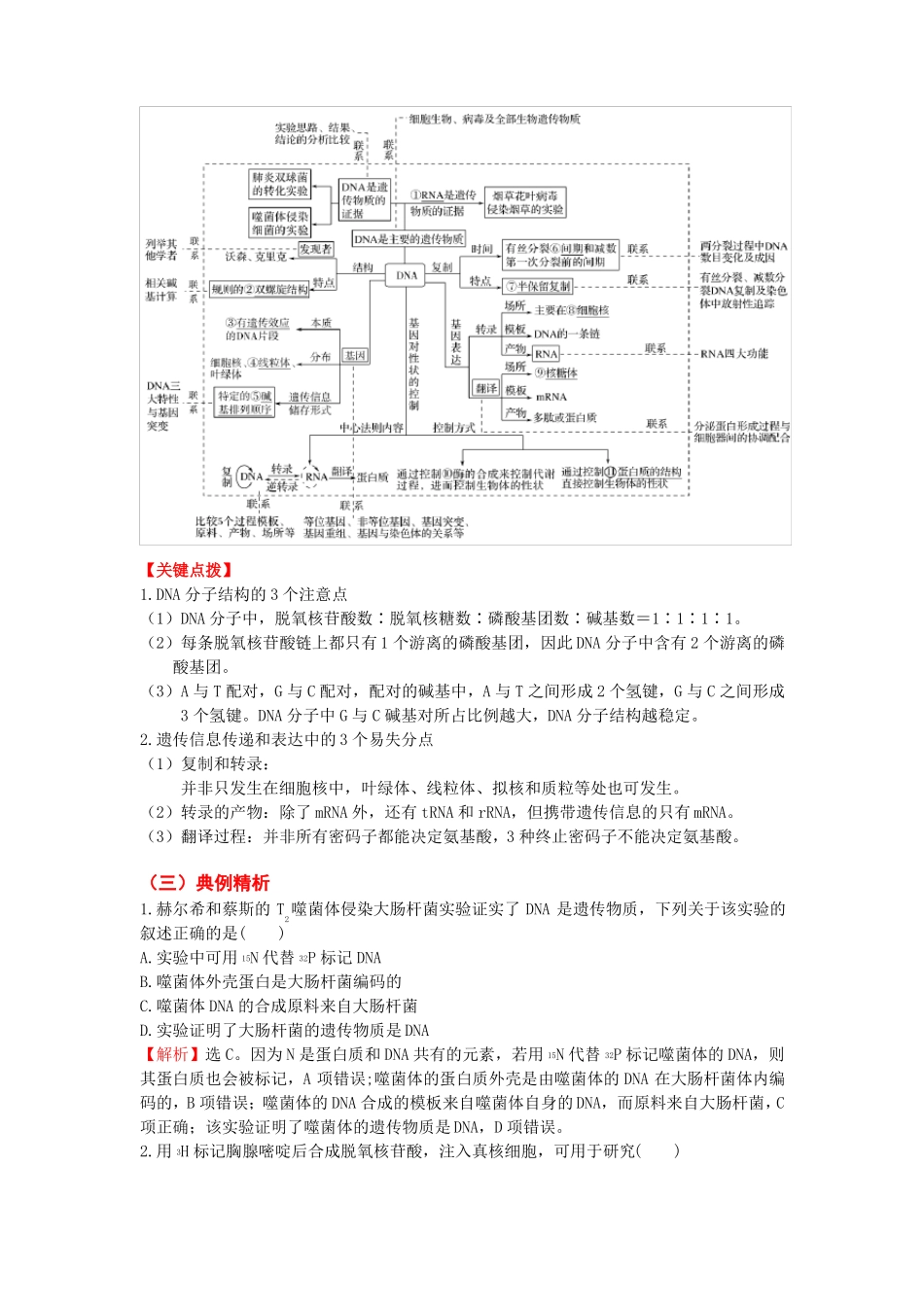 高考生物专题复习-遗传的物质基础教师版_第3页