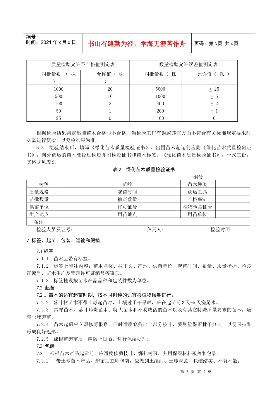 主要绿化树种苗木质量(征求意见稿)_第3页