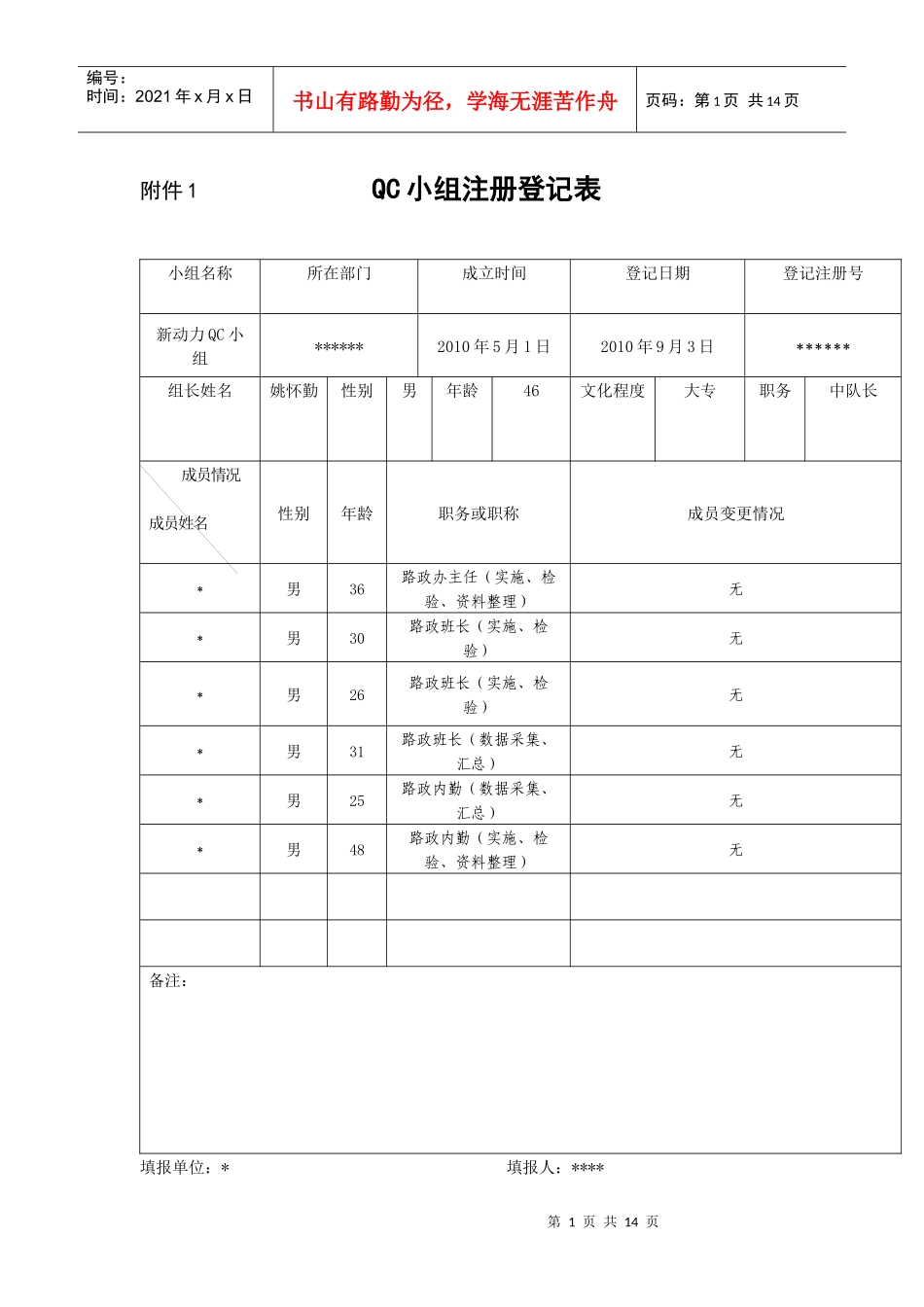 路政中队QC活动成果报告(修改)_第1页