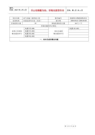 西二线东段质量监督周报-012
