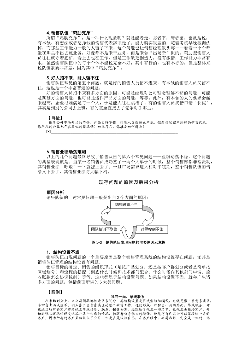 销售队伍现存问题的原因及后果分析_第3页