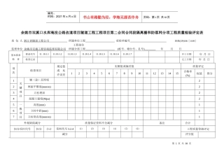 隧道工程隔离栅和防落网分项工程质量检验评定表