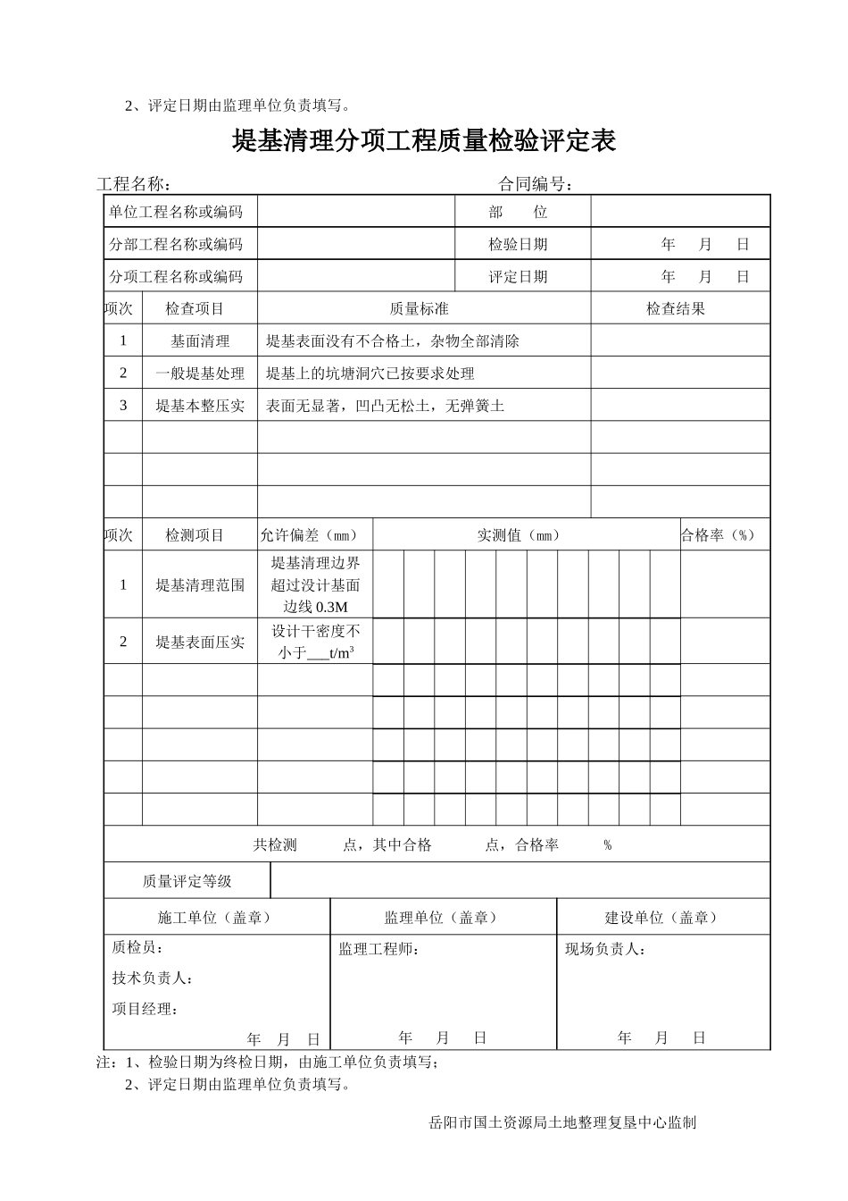 灌溉与排水工程分项工程质量检验评定表(总)_第3页