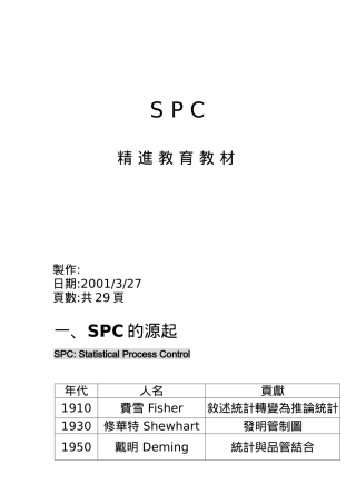 SPC精进教育教材