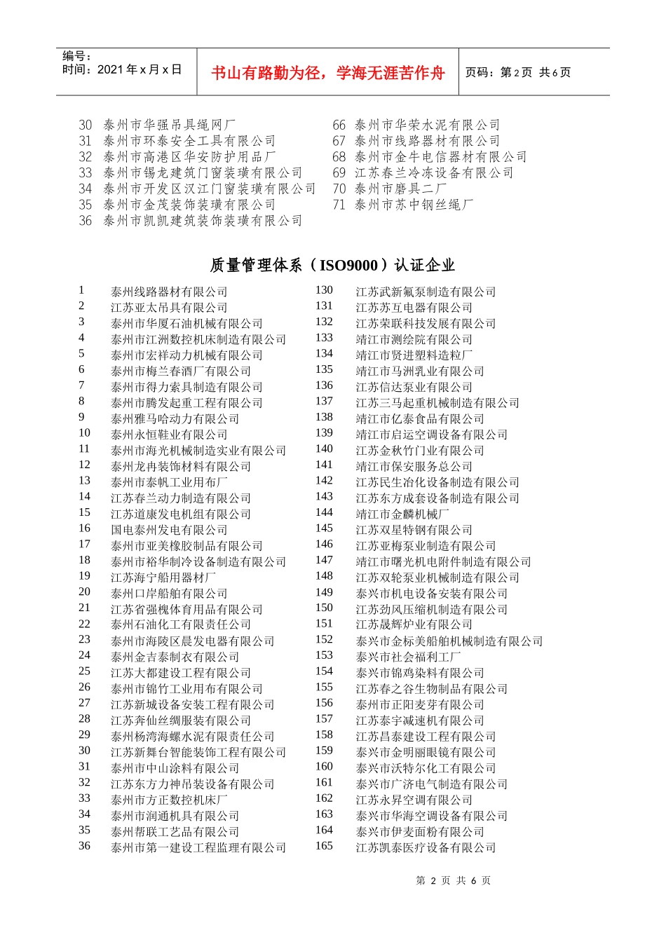 江苏省泰州质量技术监督局_第2页