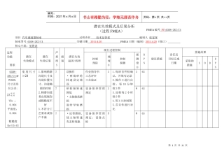 第一页PFMEA磨两端面(6308-2RZC402)