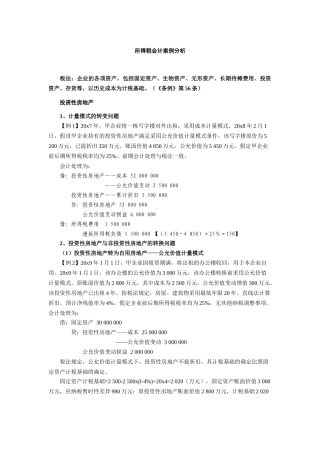 所得税财务会计及管理知识分析案例