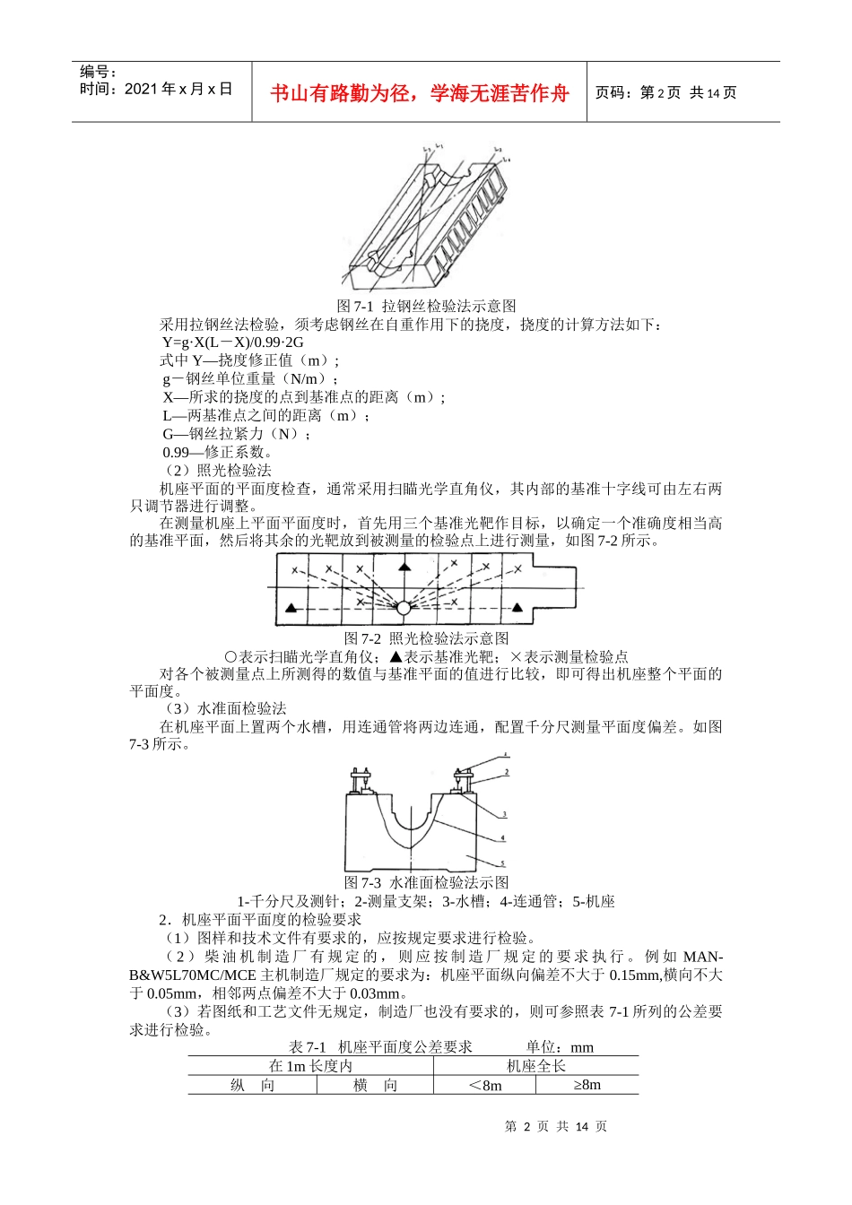 船舶建造质量检验-第七章 柴油主机和辅机的安装检验_第2页