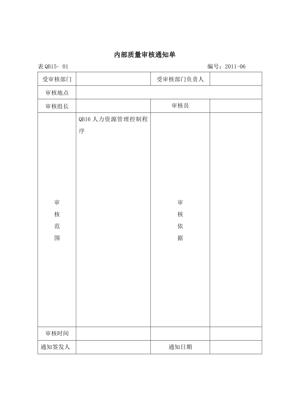 内部质量审核计划XXXX_第1页