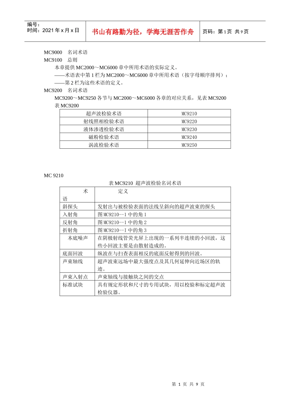 MC9000名词术语_第1页