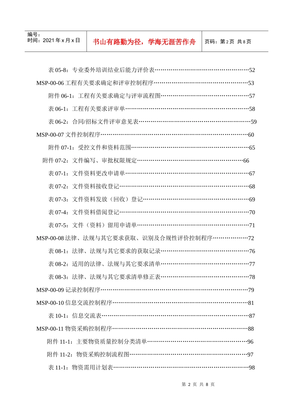 MSP-00-01质量策划控制程序_第2页