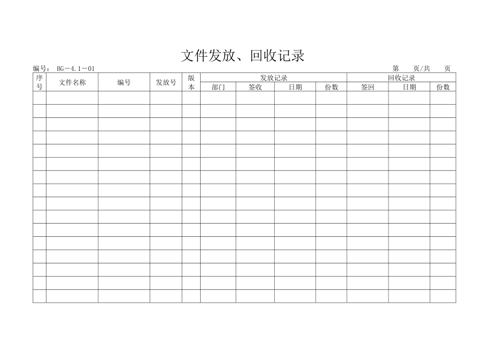 质量记录清单表格_第1页
