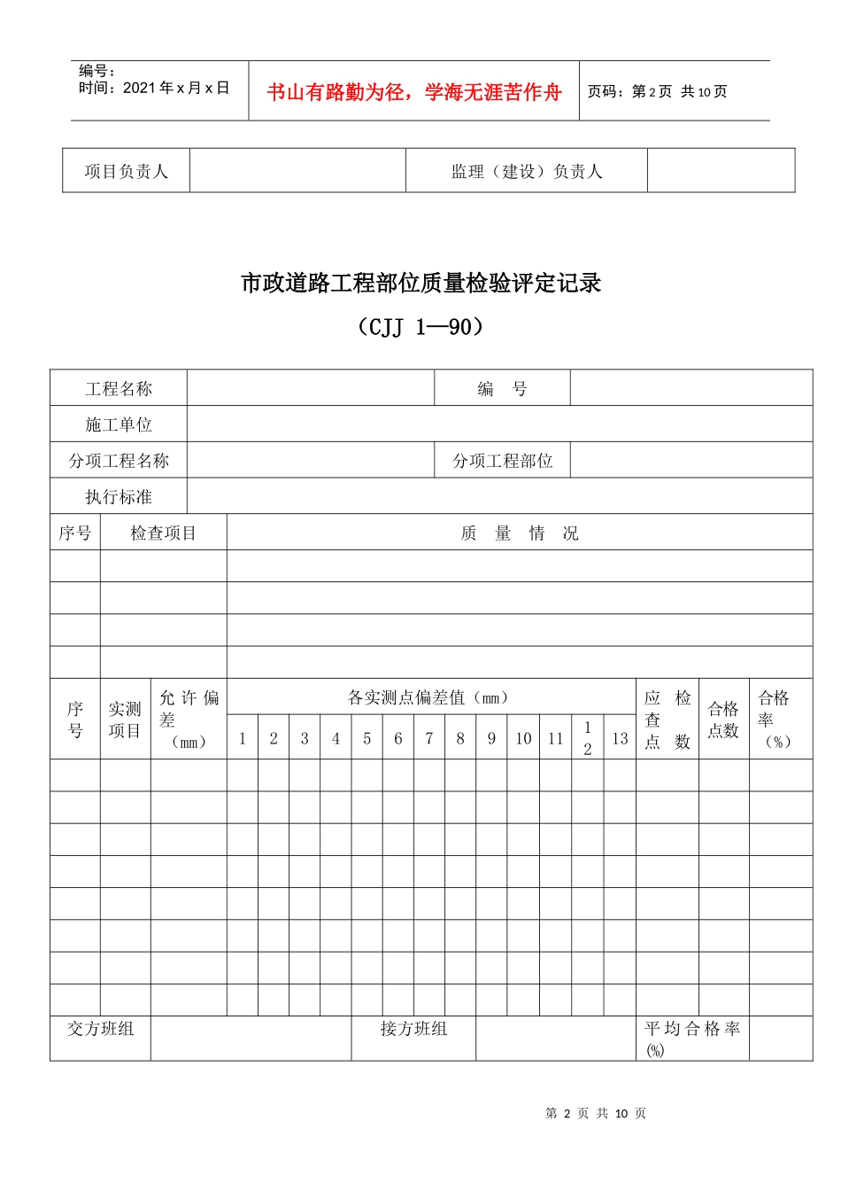 第7章市政道路工程质量检验评定基本要求用表_第2页
