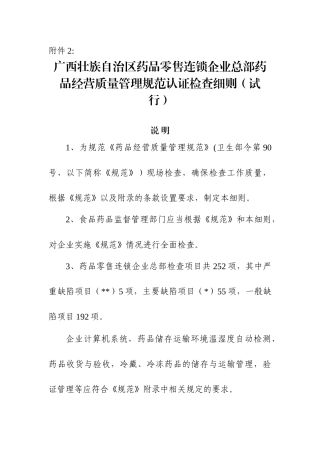 (1022)连锁广西壮族自治区药品经营质量管理规范认证检