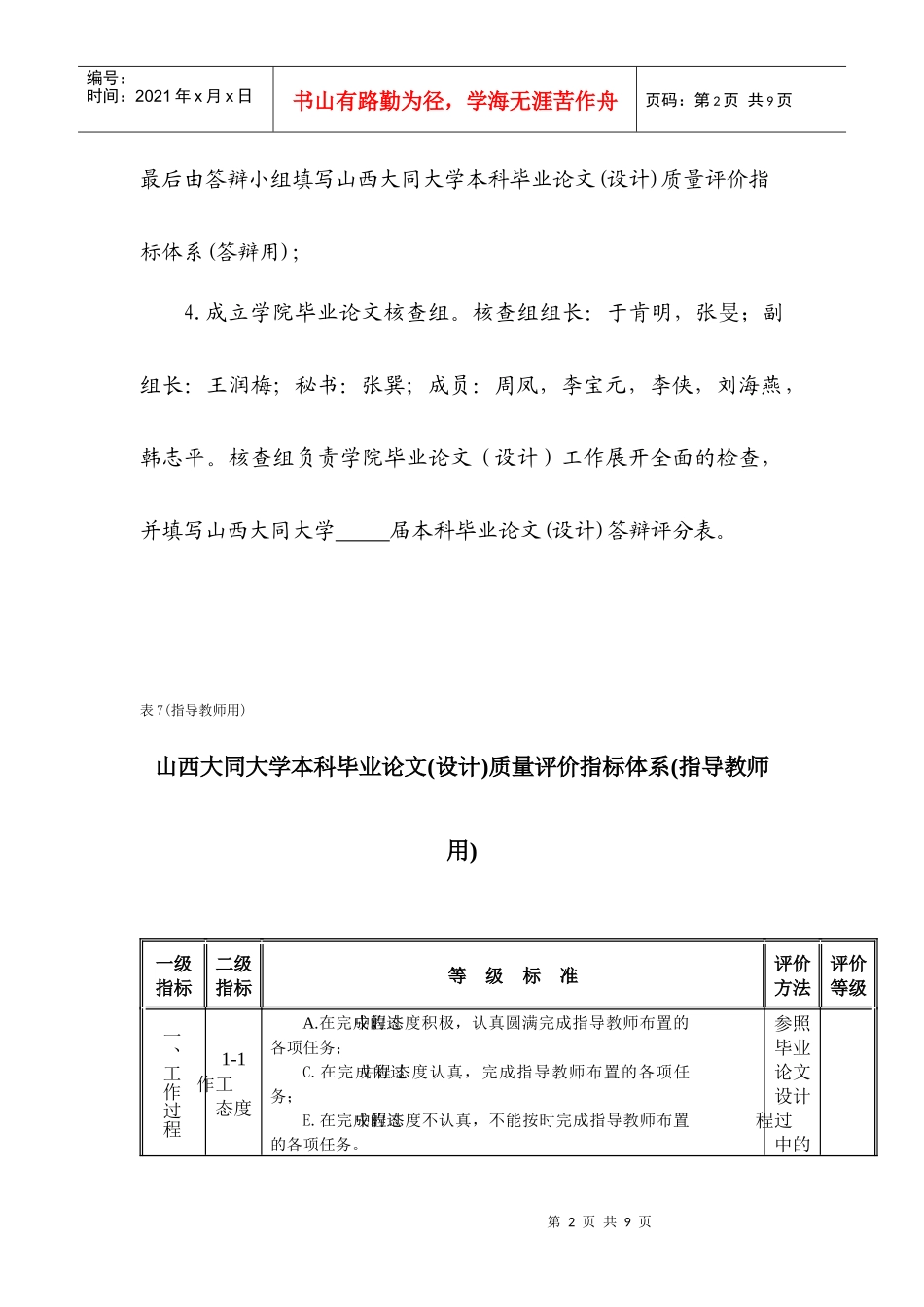 农学院毕业论文质量评价细则_第2页