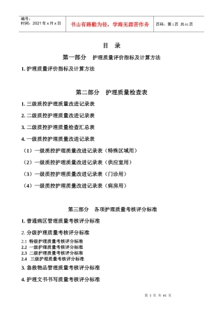 护理质量检查表