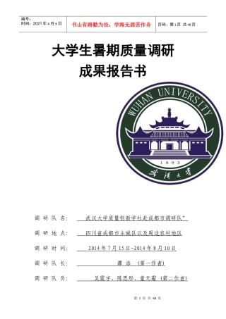 大质量调研地区报告培训资料