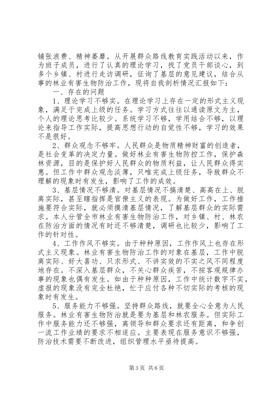 关于反四风自查报告范文_第3页