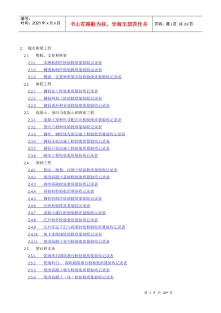 市政桥梁工程质量检验批全套表格-现用